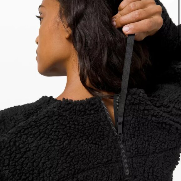 Lululemon Wool Whenever Crew Neck Sweater Wool Blend Sherpa Black Size 2 - Picture 12 of 15